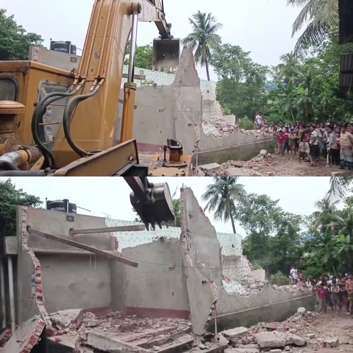 ‎নাসিরনগরে প্রশাসনের অভিযান, খাস জমিতে নির্মিত ১৮টি অবৈধ স্থাপনা উচ্ছেদ ‎।