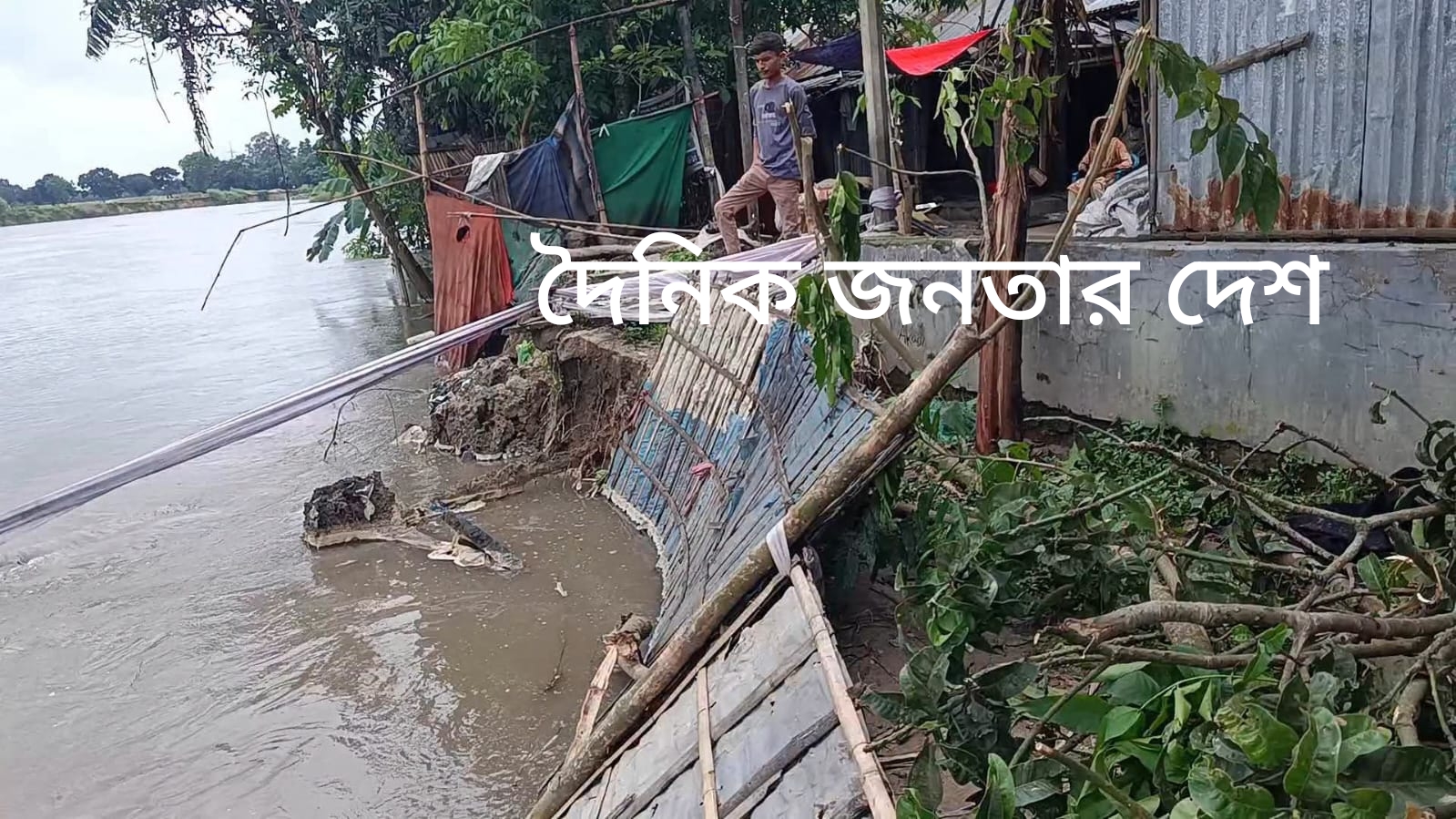 টানা বৃষ্টিতে ঠাকুরগাঁওয়ে নদীভাঙনে সর্বস্ব হারানোর শঙ্কায় দিন কাটছে নদীপাড়ের বাসিন্দাদের।