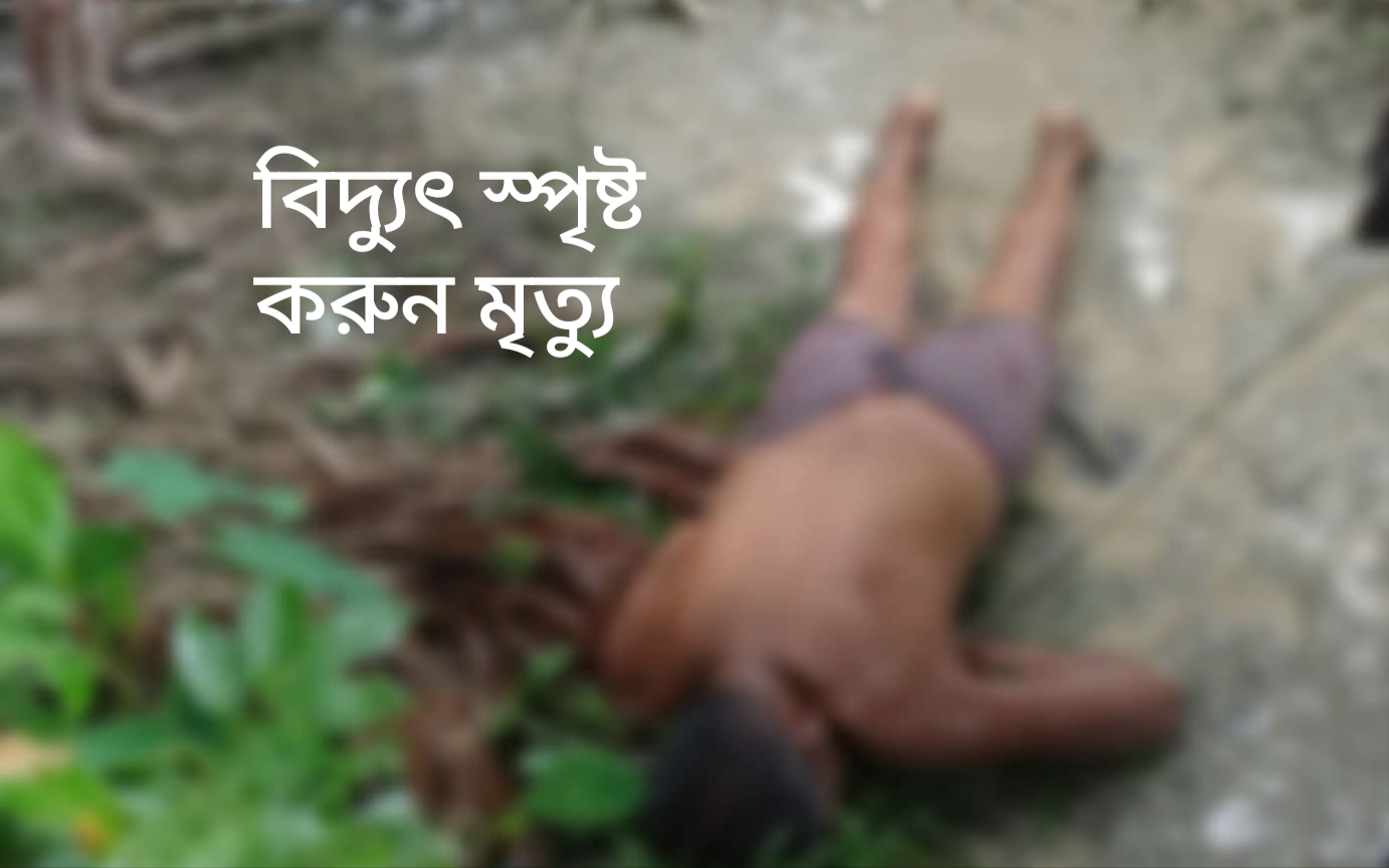 বাউফলে রাস্তার ওপর পড়ে থাকা বিদ্যুতের ছেঁড়া তারে জড়িয়ে কৃষকের মৃত্যু। 