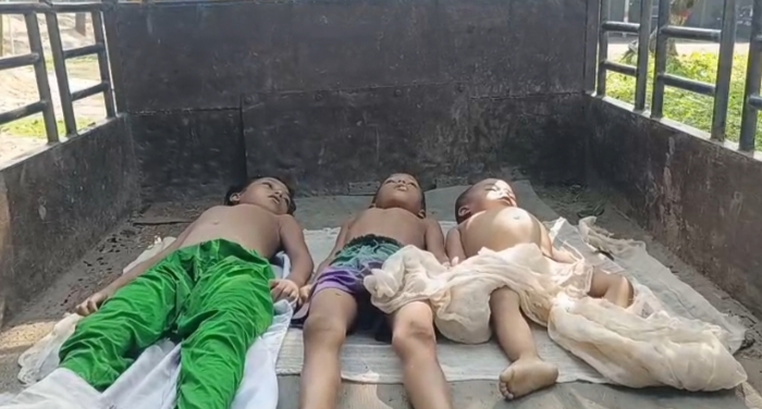 সুনামগঞ্জের তাহিরপুরে কূটনাশক খাইয়ে তিন অবুঝ সন্তানকে হত্যা,পিতারও কীটনাশক পান!