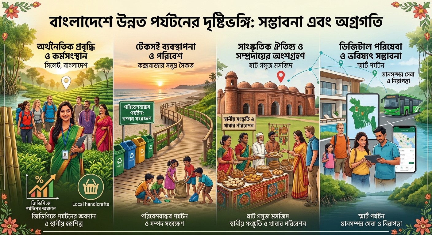 পর্যটন শিল্প বিকাশে  বাংলাদেশ কতটুকু এগিয়ে?